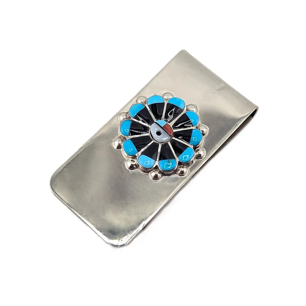 Handmade Sterling Silver Money Clip‎ Original Native American Men's Acc ***